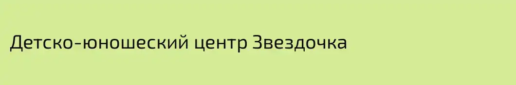 Детско-юношеский центр Звездочка